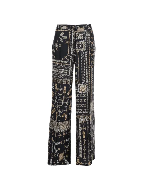Momoni geometric-pattern trousers