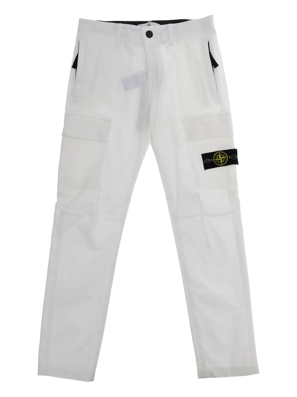 Stone Island Junior cargo patch trousers - Bianco