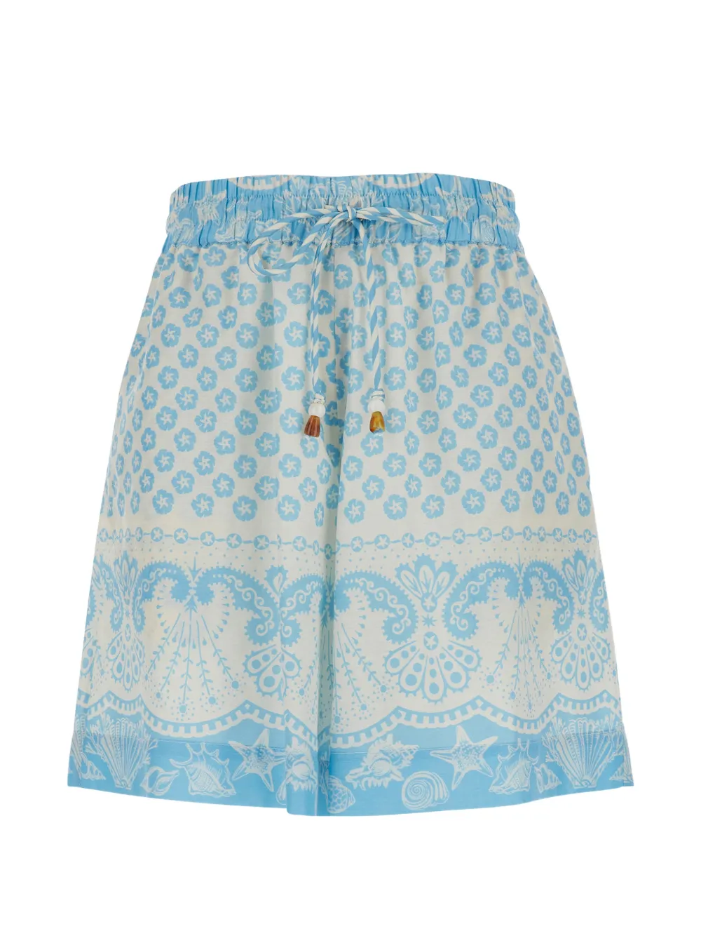MANTERO 1902 floral drawstring shorts - Toni neutri