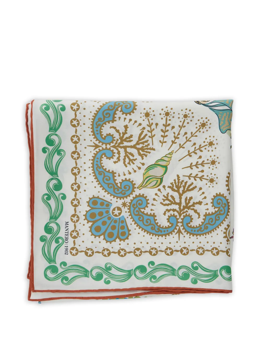 MANTERO 1902 paisley print scarf - Bianco