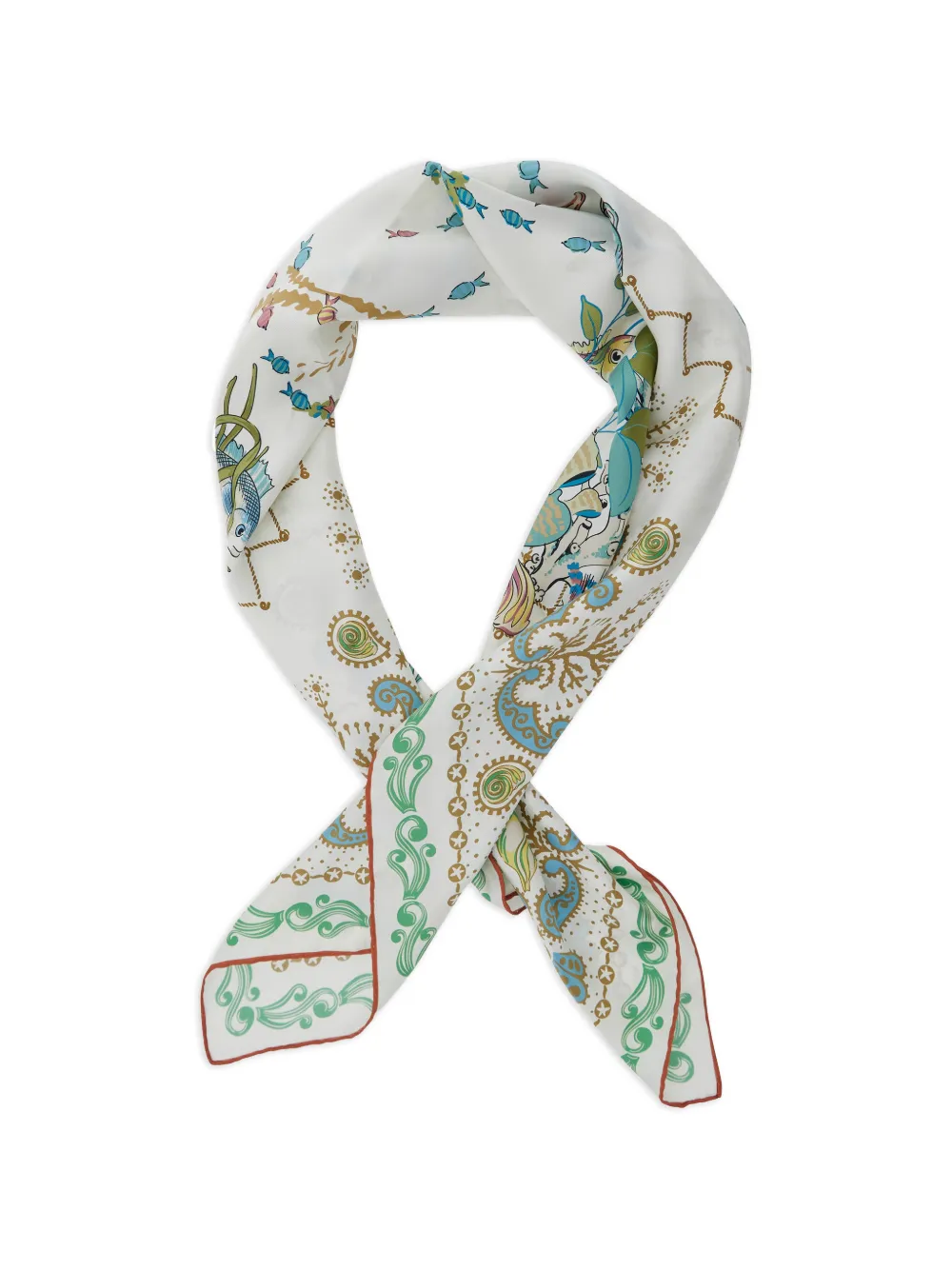  Mantero 1902 Paisley Print Scarf - White 