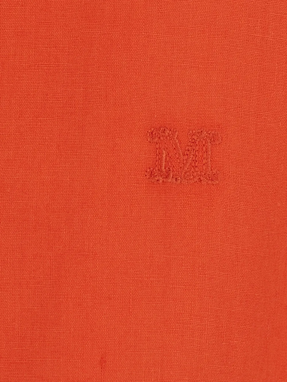Max Mara Falas linnen overhemd met geborduurd logo Oranje