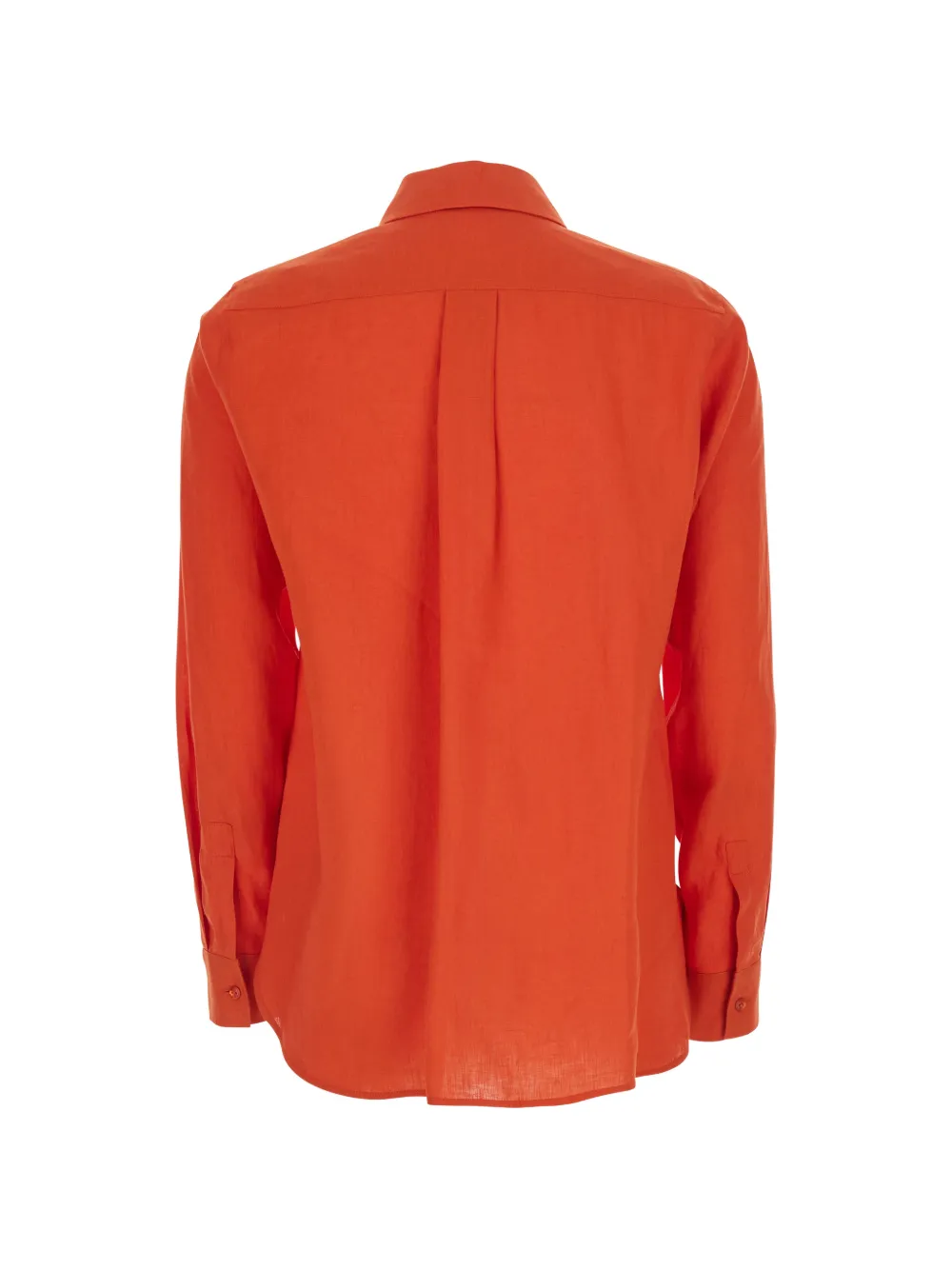 Max Mara Falas linnen overhemd met geborduurd logo Oranje