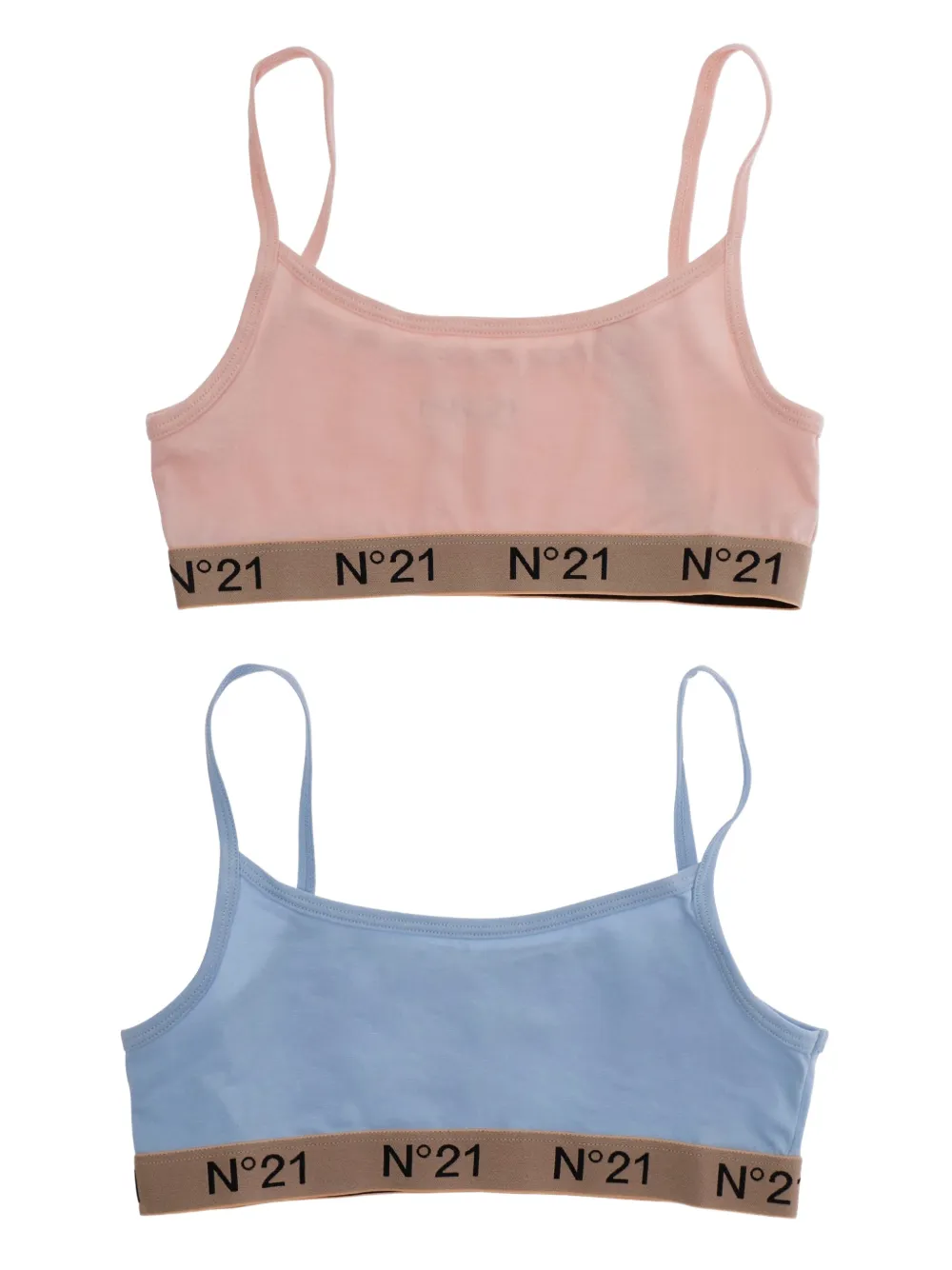 Nº21 Kids light blue band bras (set of three) - Blau