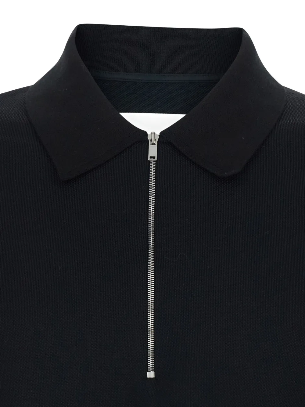 Jil Sander Poloshirt met rits Zwart