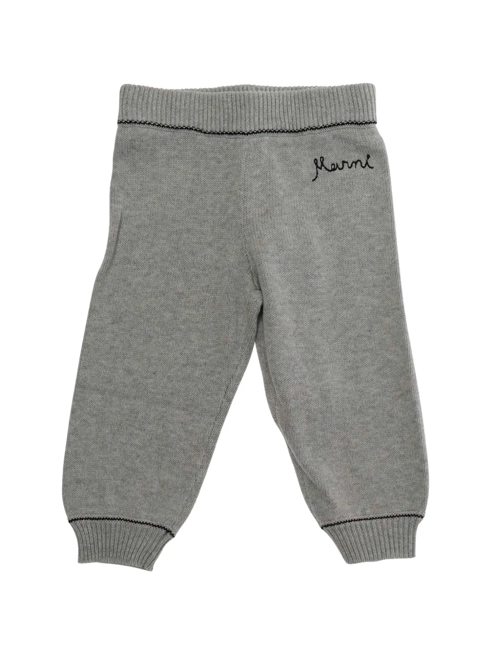 Marni Kids embroidery trousers - Grigio