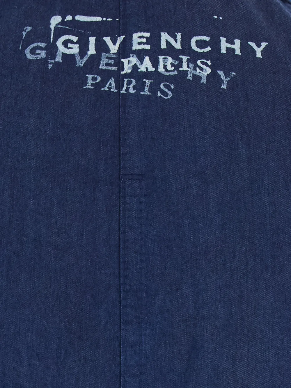 Givenchy Couture Seam denim overhemd met Stamp-detail Blauw