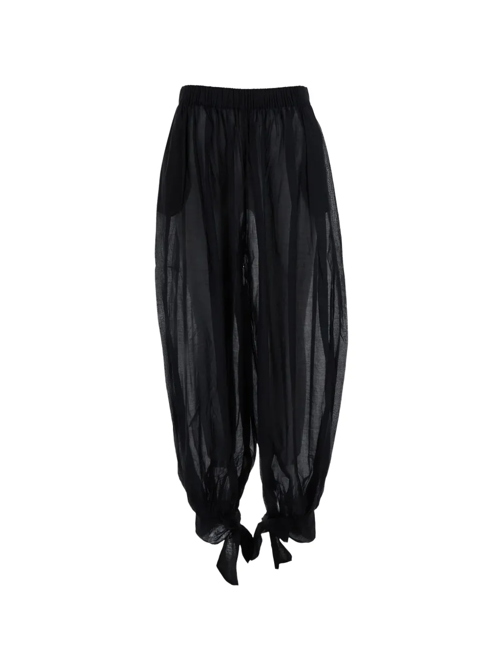 THE ANDAMANE Noor sheer tie-cuff trousers - Schwarz