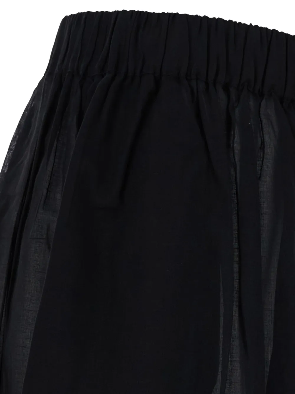 THE ANDAMANE Noor diirzichtige broek met gestrikte afwerking Zwart