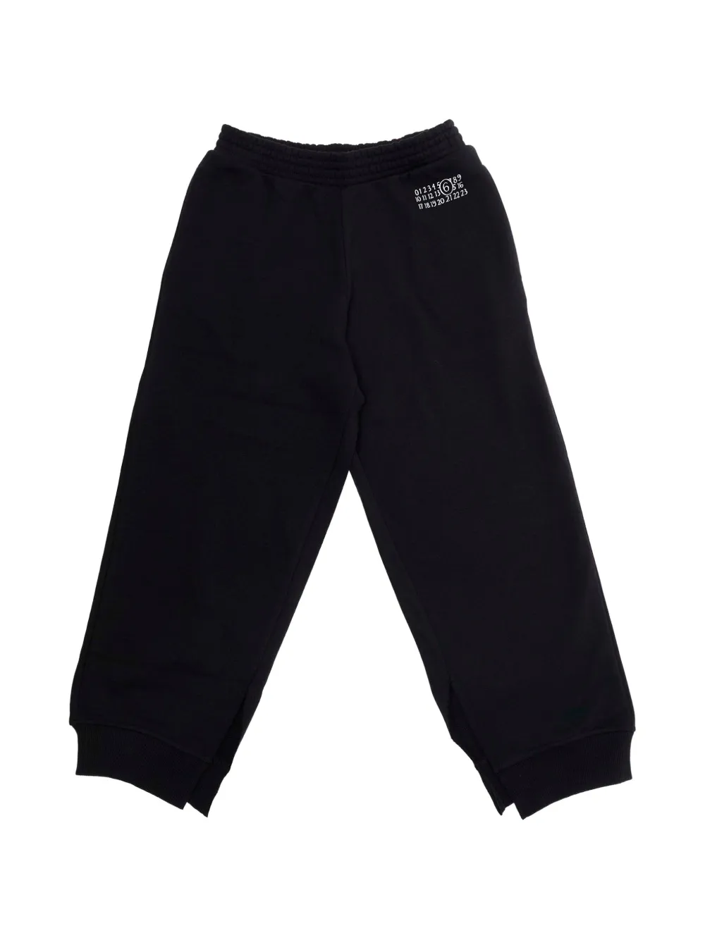 MM6 Maison Margiela Kids logo trousers - Nero