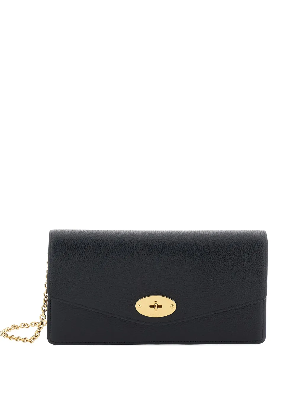 Mulberry Darley Turnlock-fastening Clutch Bag In Black