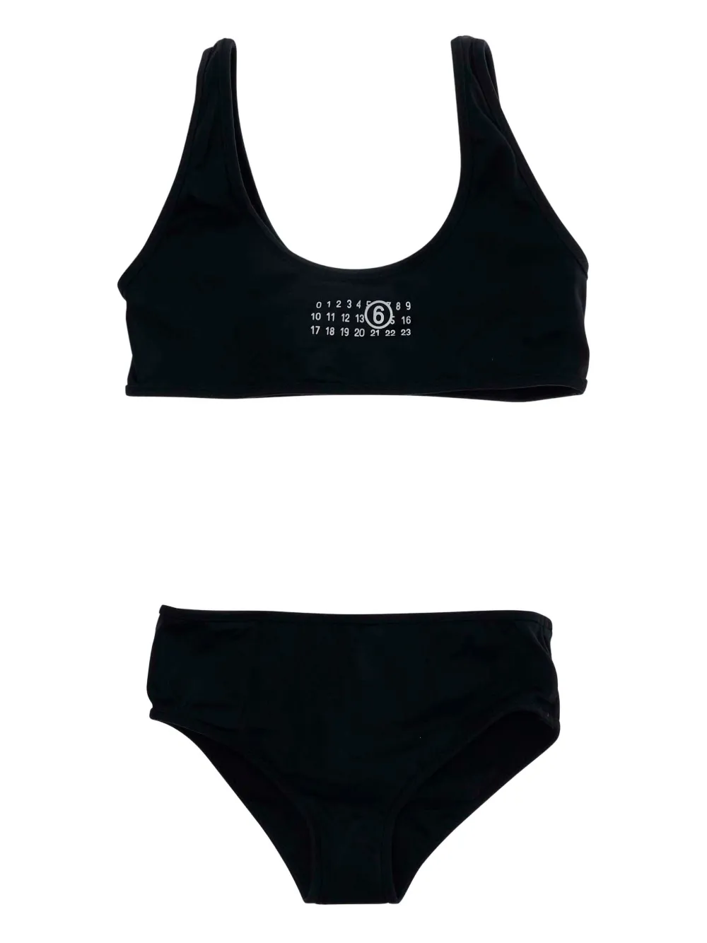 MM6 Maison Margiela Kids numbered swimsuit - Nero