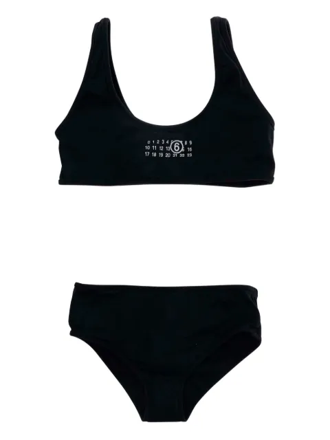 MM6 Maison Margiela Kids traje de baño con números