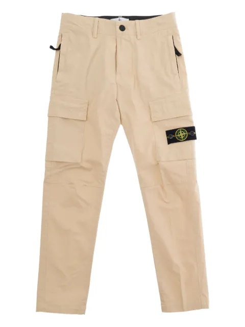 Stone Island Junior pantalones cargo con parche del logo