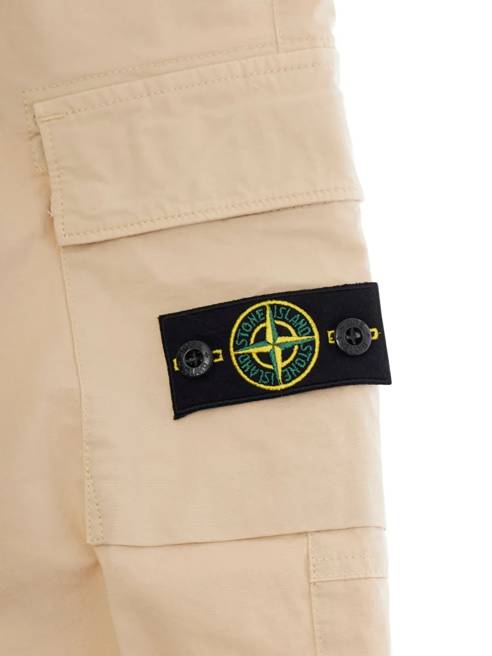 Stone Island Junior Broek met logopatch Beige