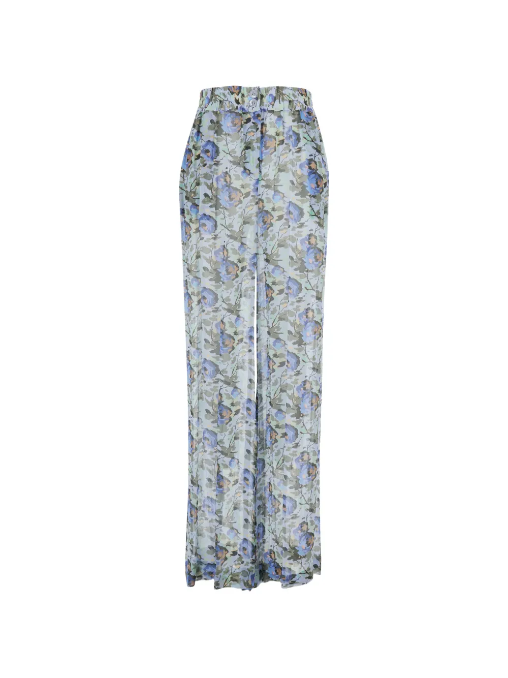 Semicouture floral-print palazzo pants - Blu