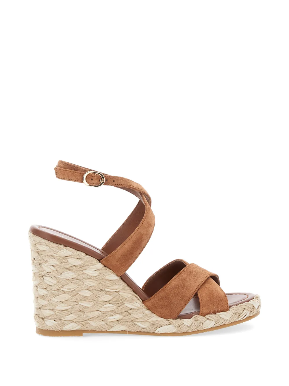 Stuart Weitzman Alyssa crossover straps wedge sandals - Marrone