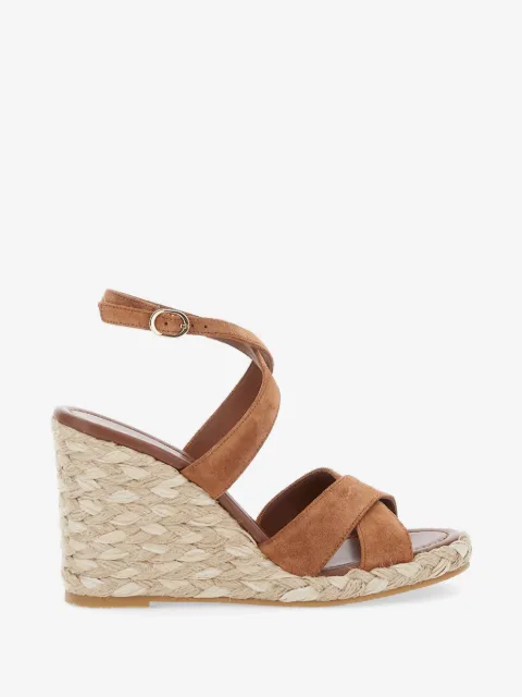 Stuart Weitzman Alyssa crossover straps wedge sandals