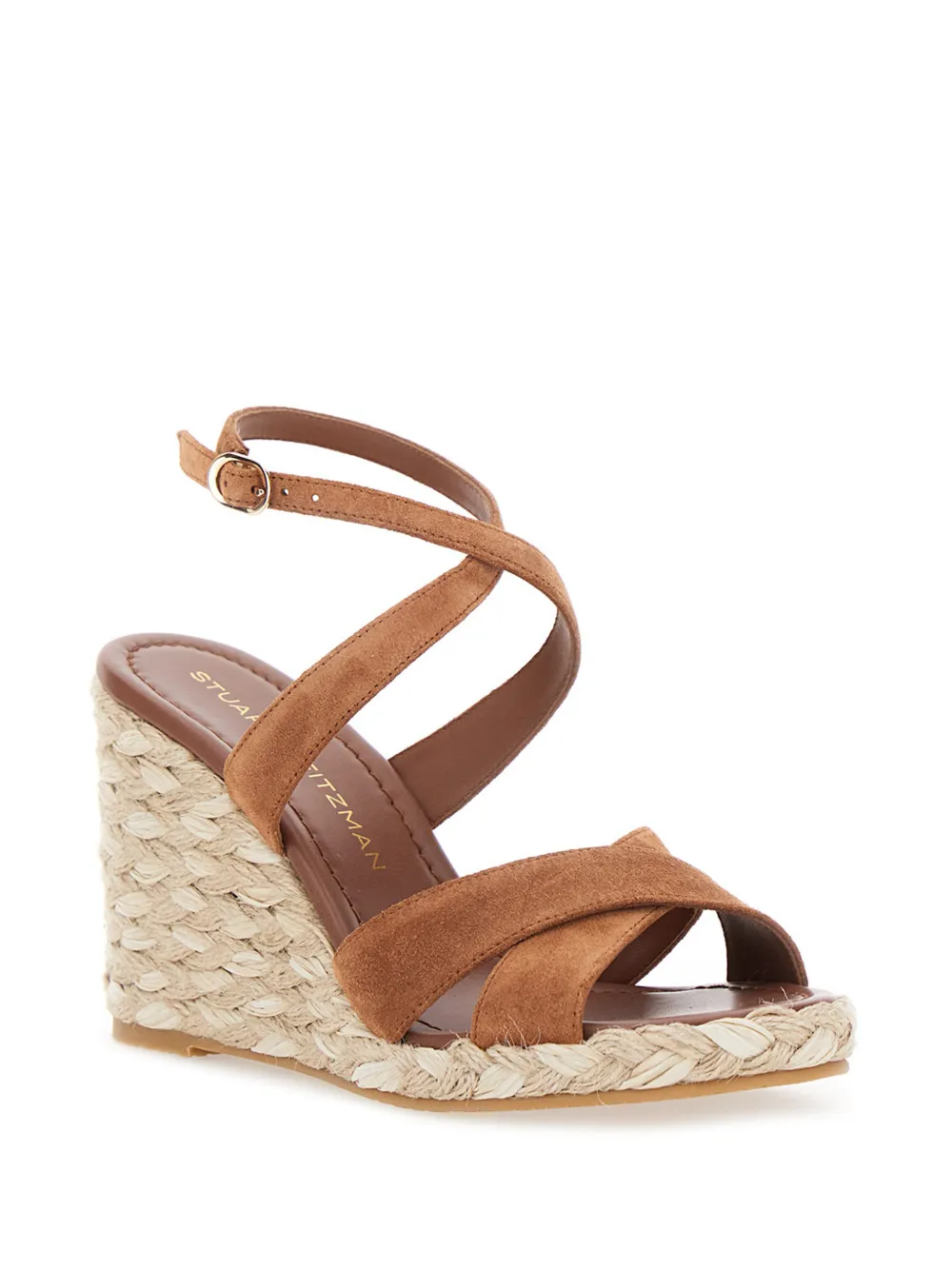 Stuart Weitzman Alyssa sandalen met gekruiste bandjes Bruin