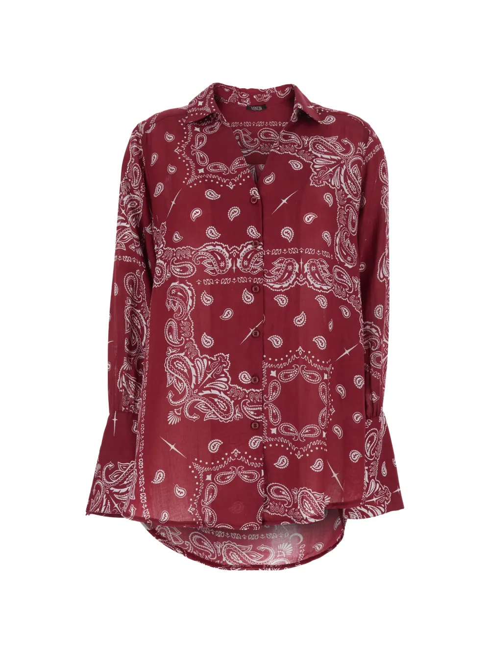 VENUJA bandana-print shirt - Rosso