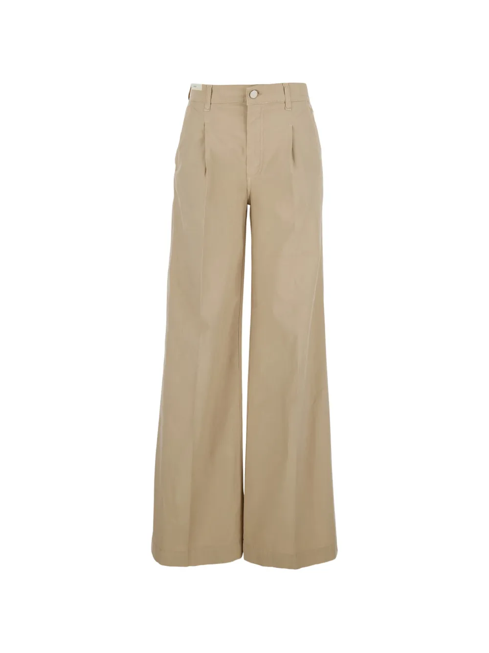 PT Torino Poppy wide-leg front-pleats cotton trousers - Toni neutri