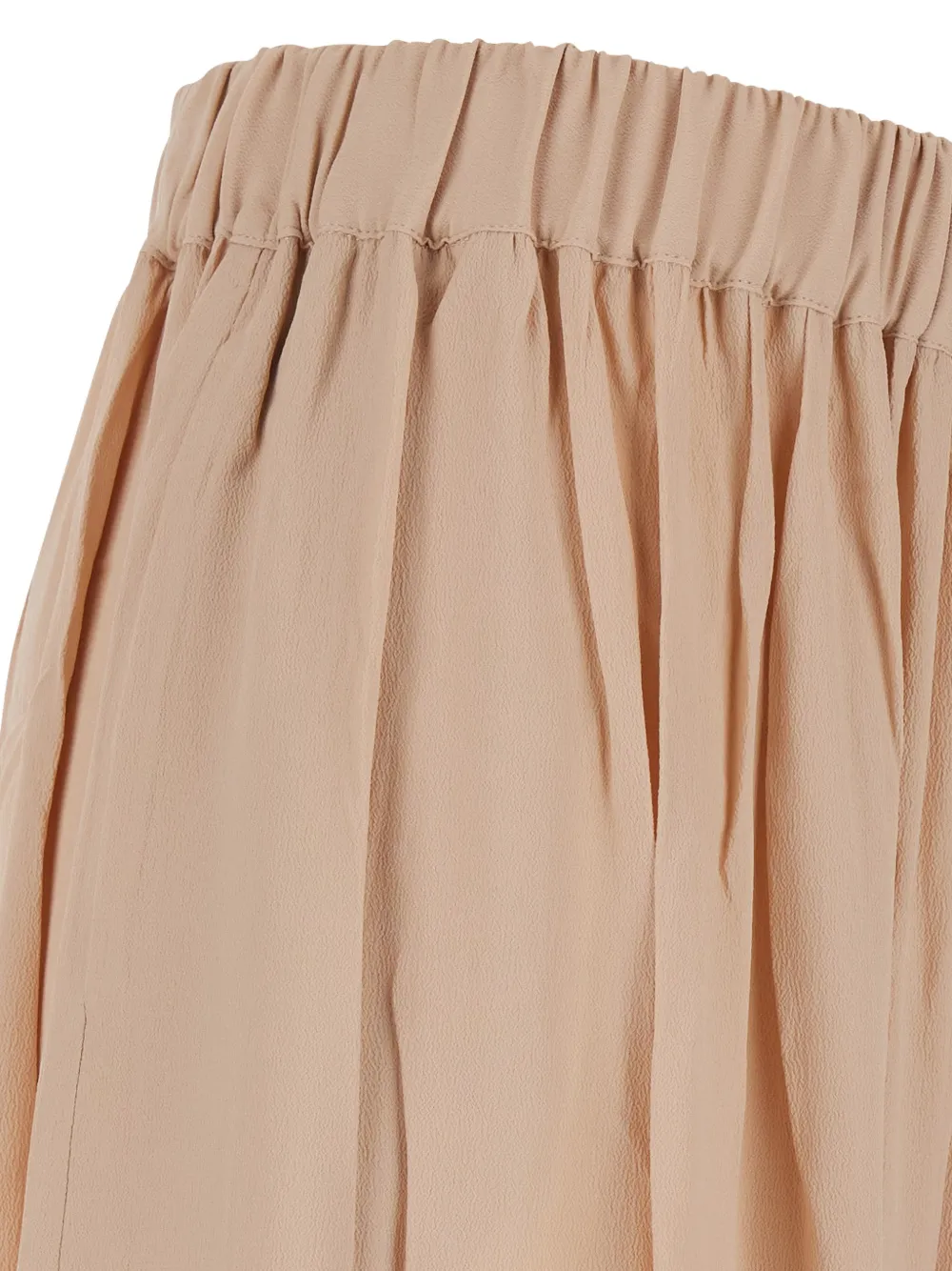 THE ANDAMANE Noor gesmockte broek met striksluiting Beige
