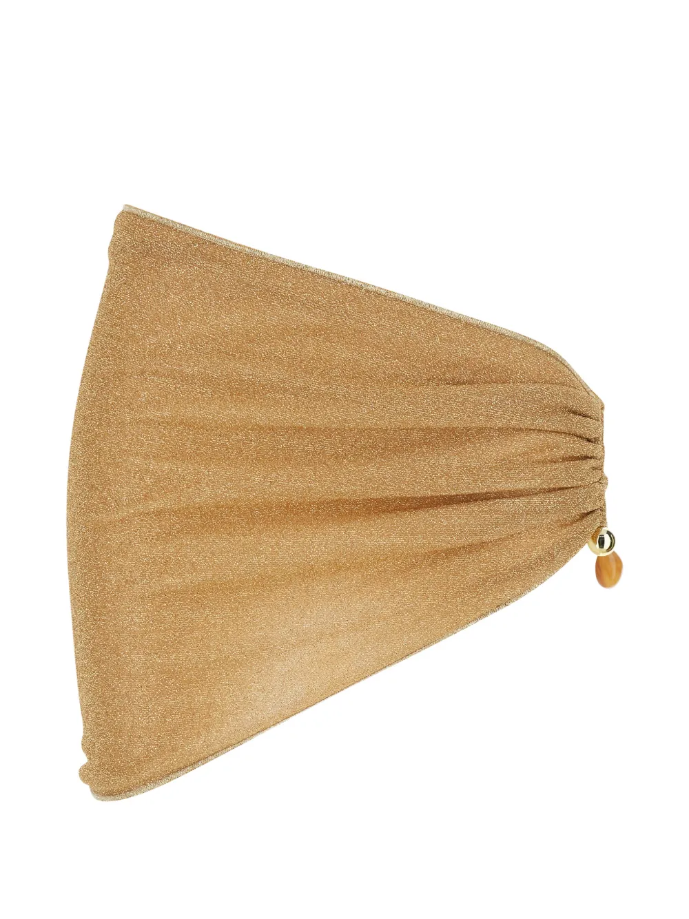 Oséree Lumière asymmetric beaded mini skirt - Oro