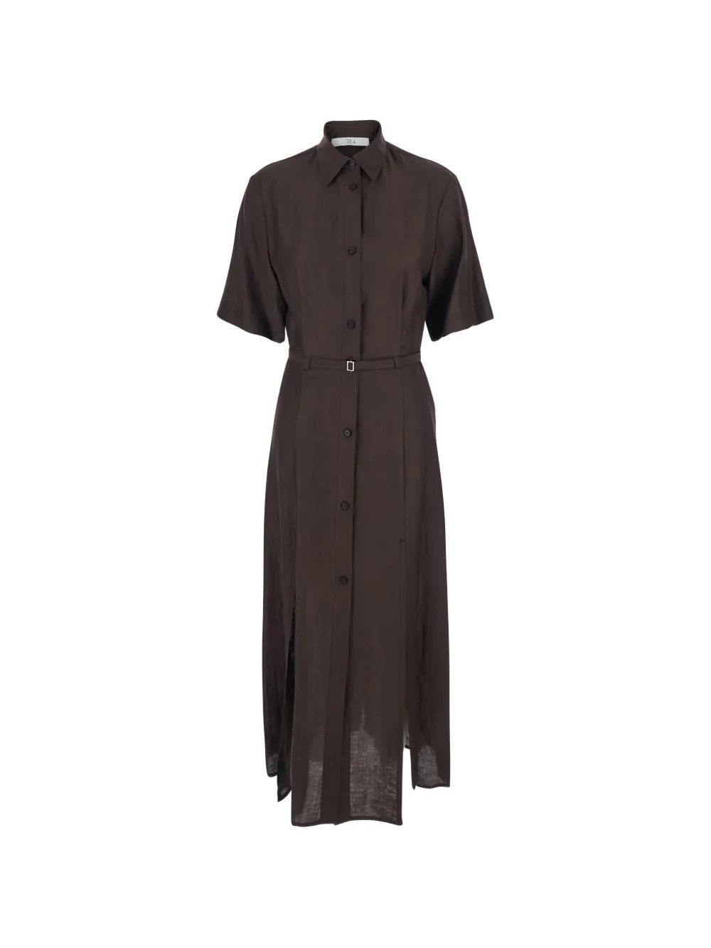 Tela belted collared dress - Marrone