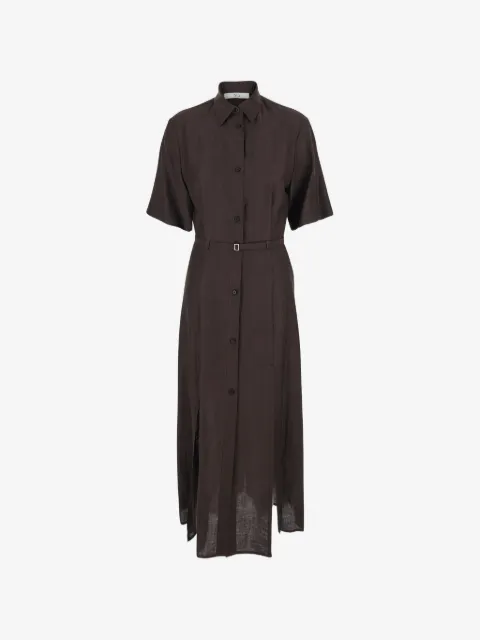 Tela vestido con cinturón
