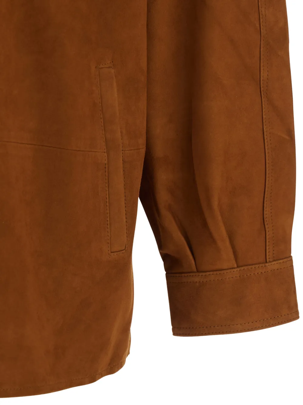  Sunflower Buttoned Leather Shirt - Brown 