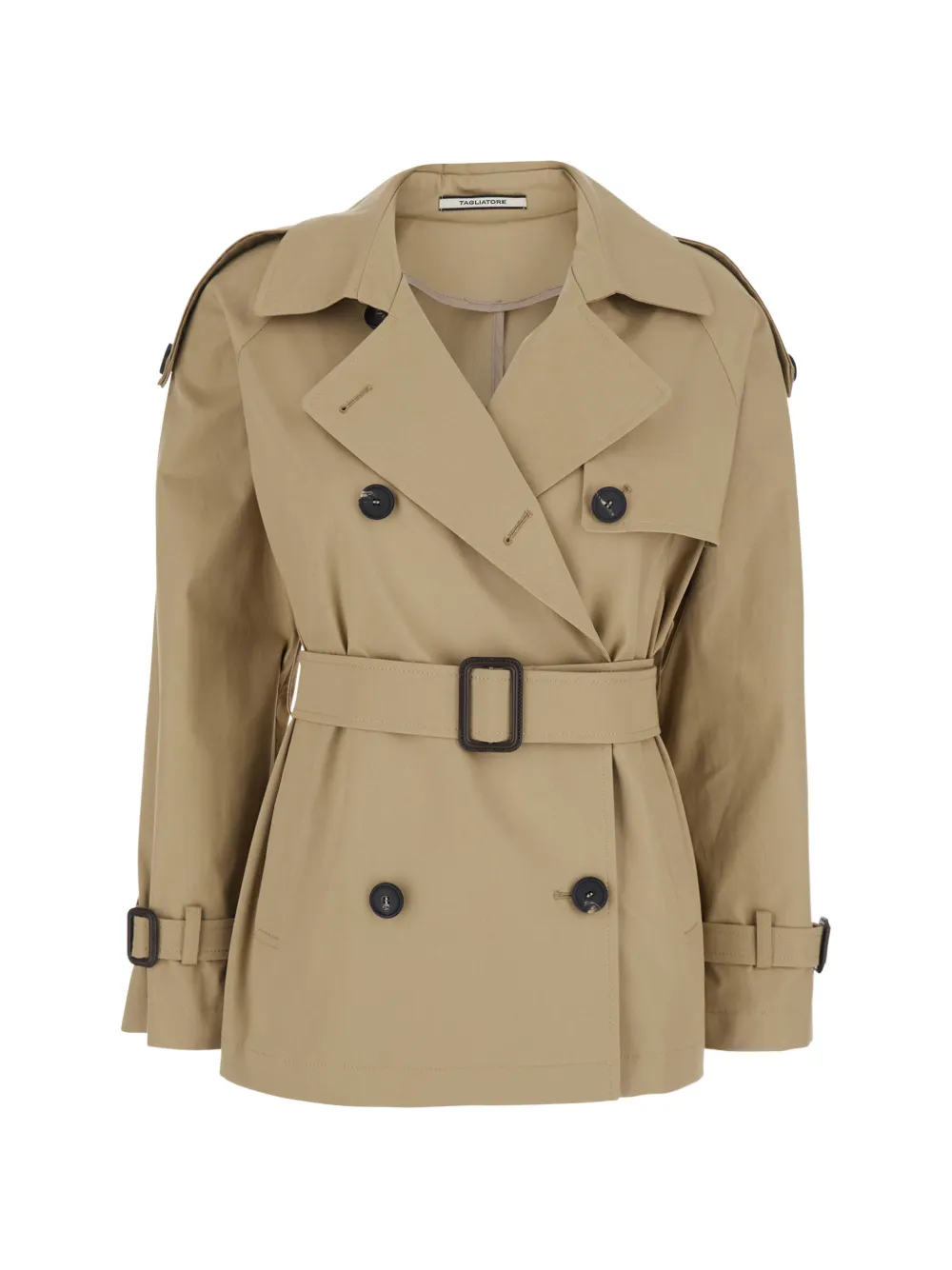 Tagliatore belted double-breasted coat - Neutrals