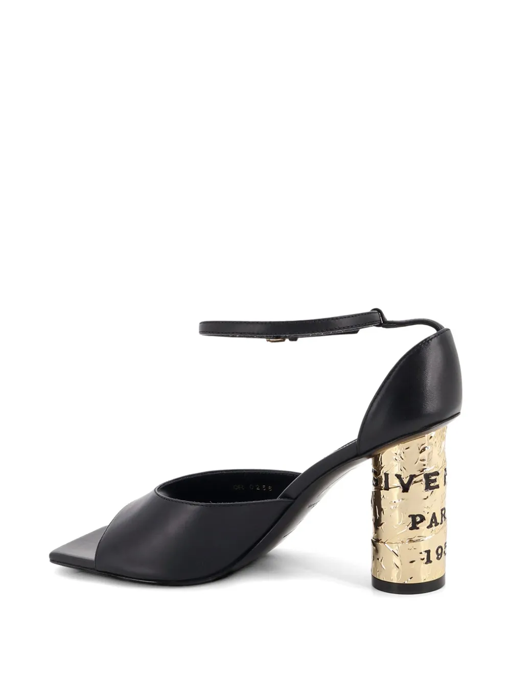 Givenchy Tape-heel leather sandals Zwart