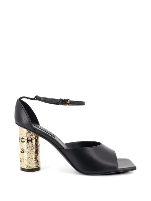 Givenchy テープヒール レザーサンダル | ブラック | FARFETCH JP