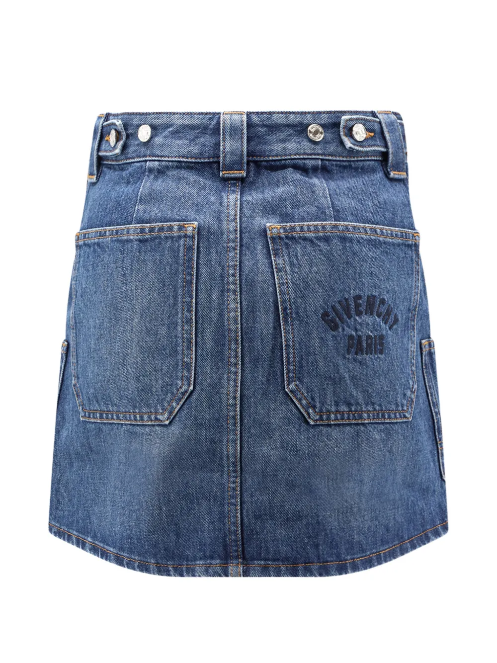 Givenchy patch-pocket denim skirt - Blauw