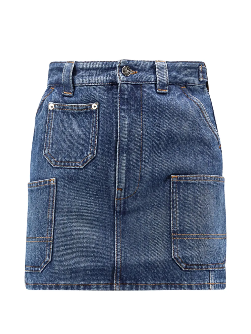 Givenchy patch-pocket denim skirt - Blu