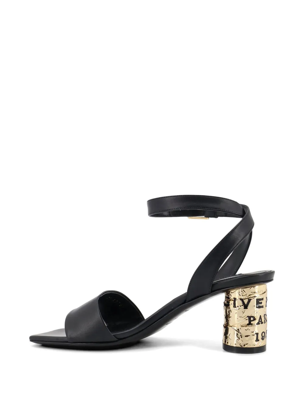 Givenchy Sandalen met enkelbandje en tape hak Zwart