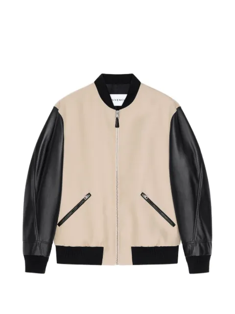 Givenchy blouson bi-matière à broderie Givenchy Paris