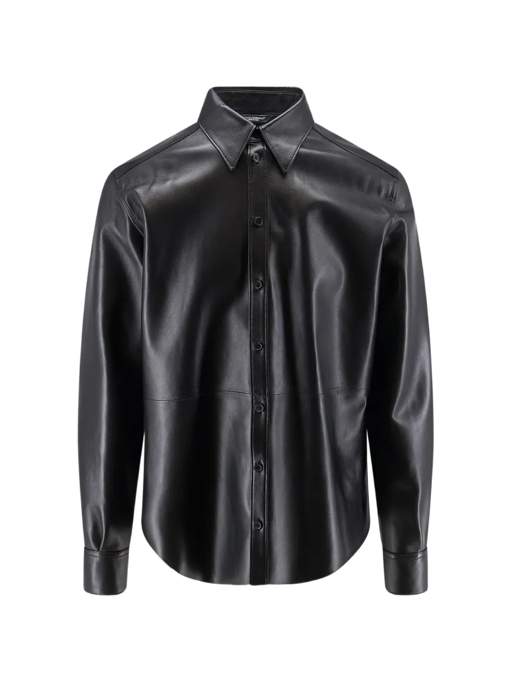 Dolce & Gabbana buttoned leather shirt – Black