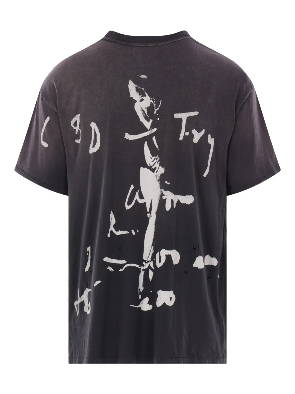 Enfants Riches Déprimés Aanti-Intellectual Ethic distressed graphic-print T-shirt - Zwart