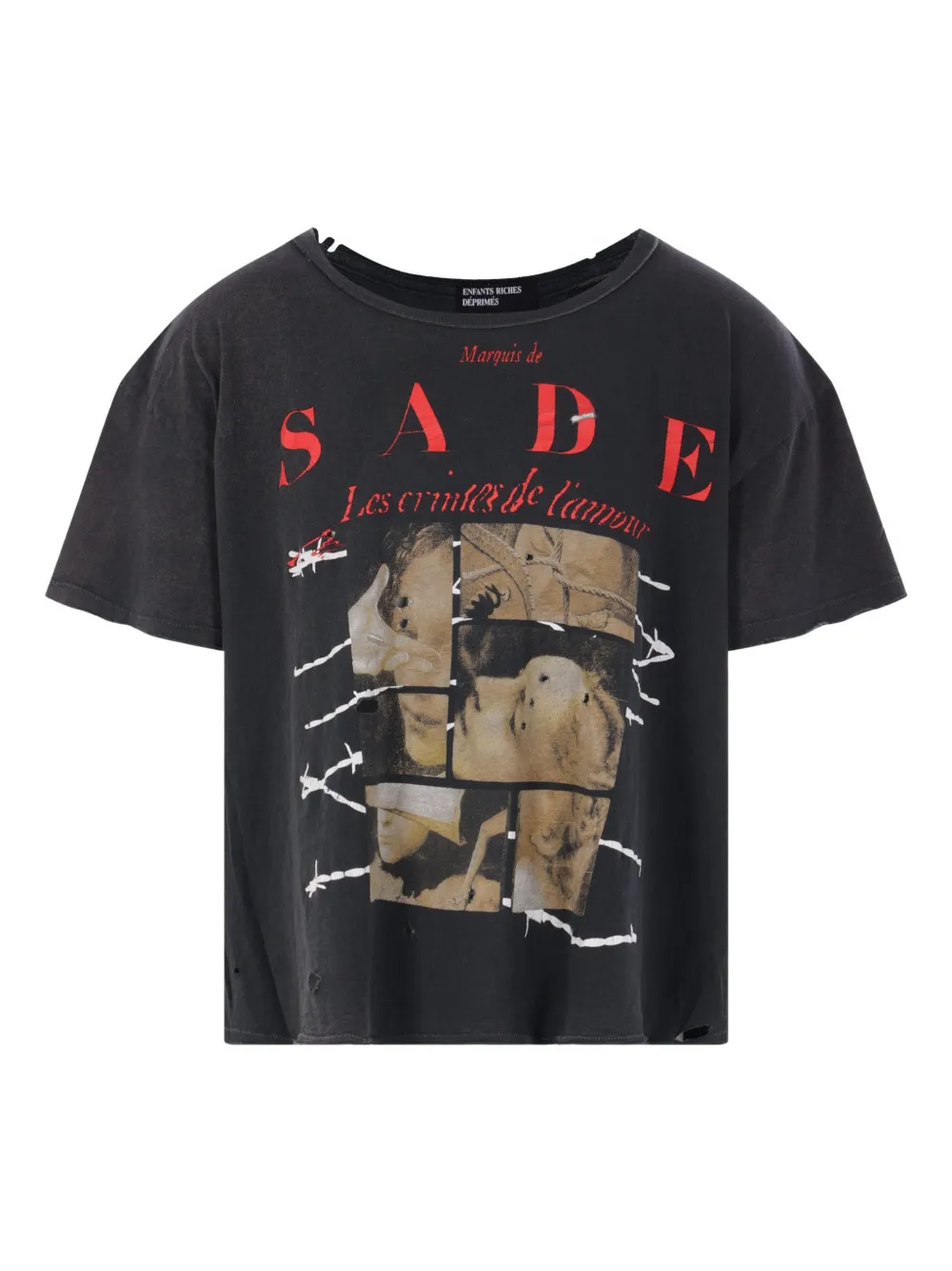 Enfants Riches Déprimés T-shirt Les Crimes De L'Amour con effetto vissuto - Nero