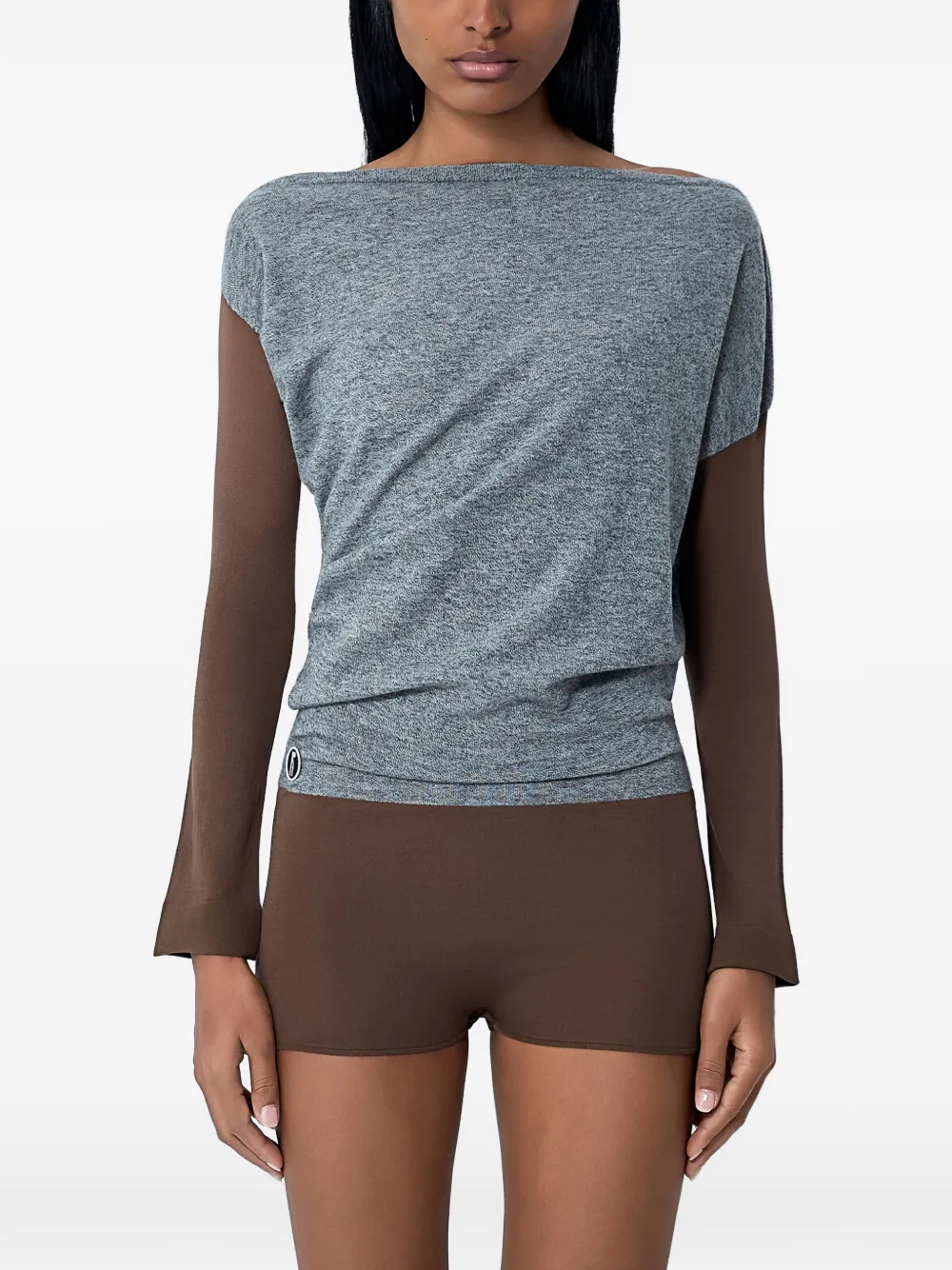 Kiko Kostadinov long-sleeve bodysuit - Grau