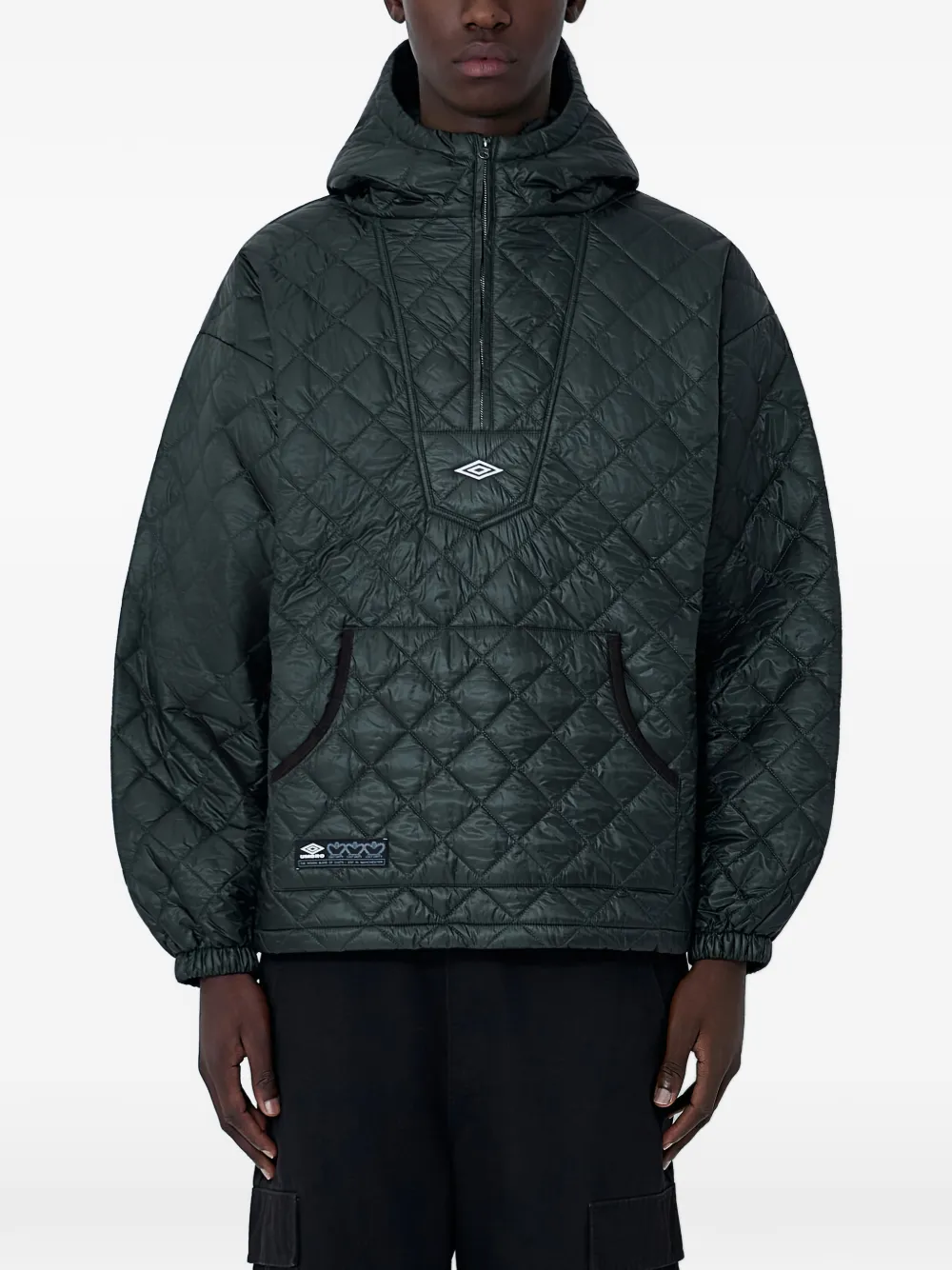 UMBRO padded half-zip hoodie - Verde