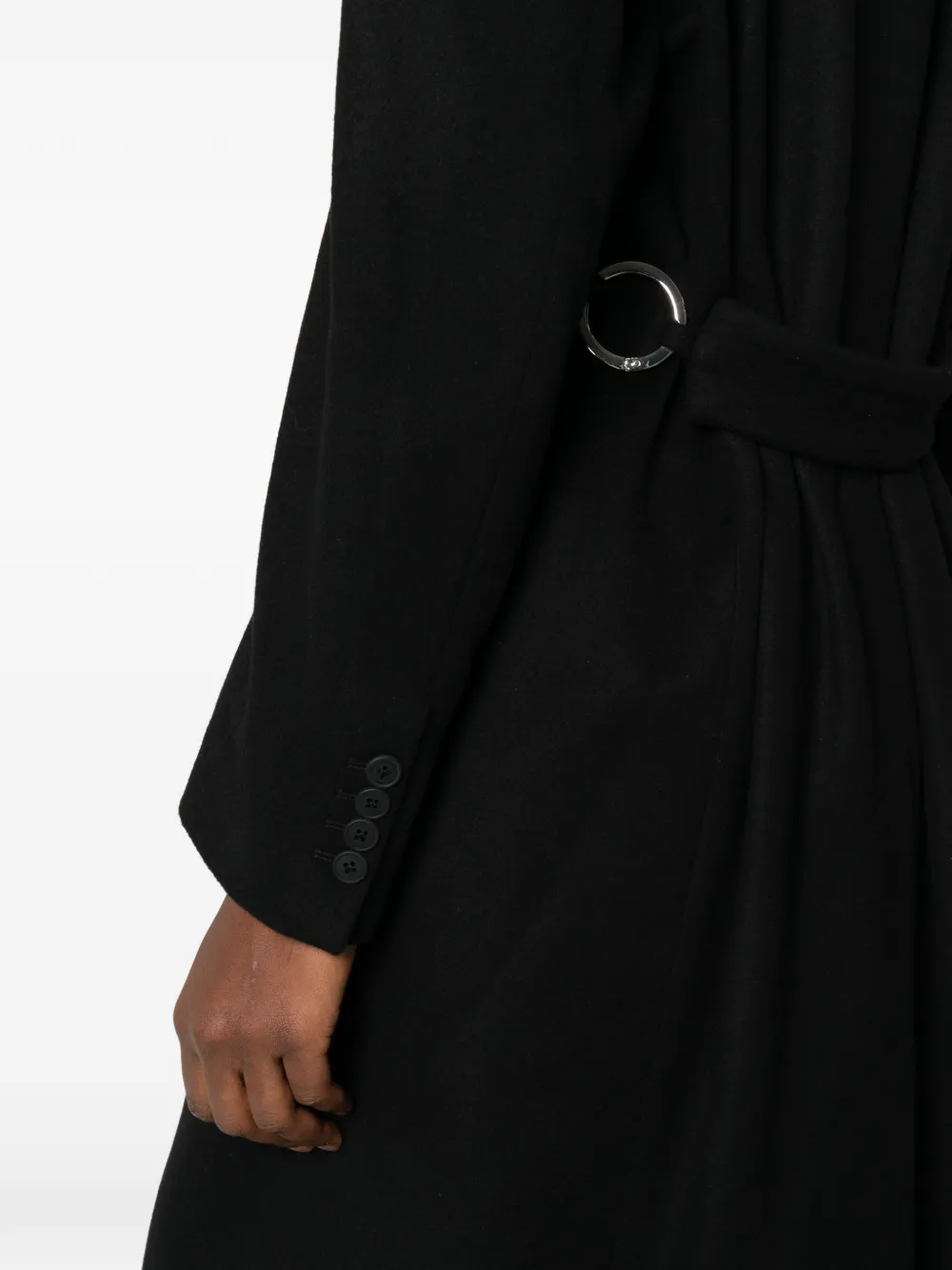 圈环细节双排扣外套