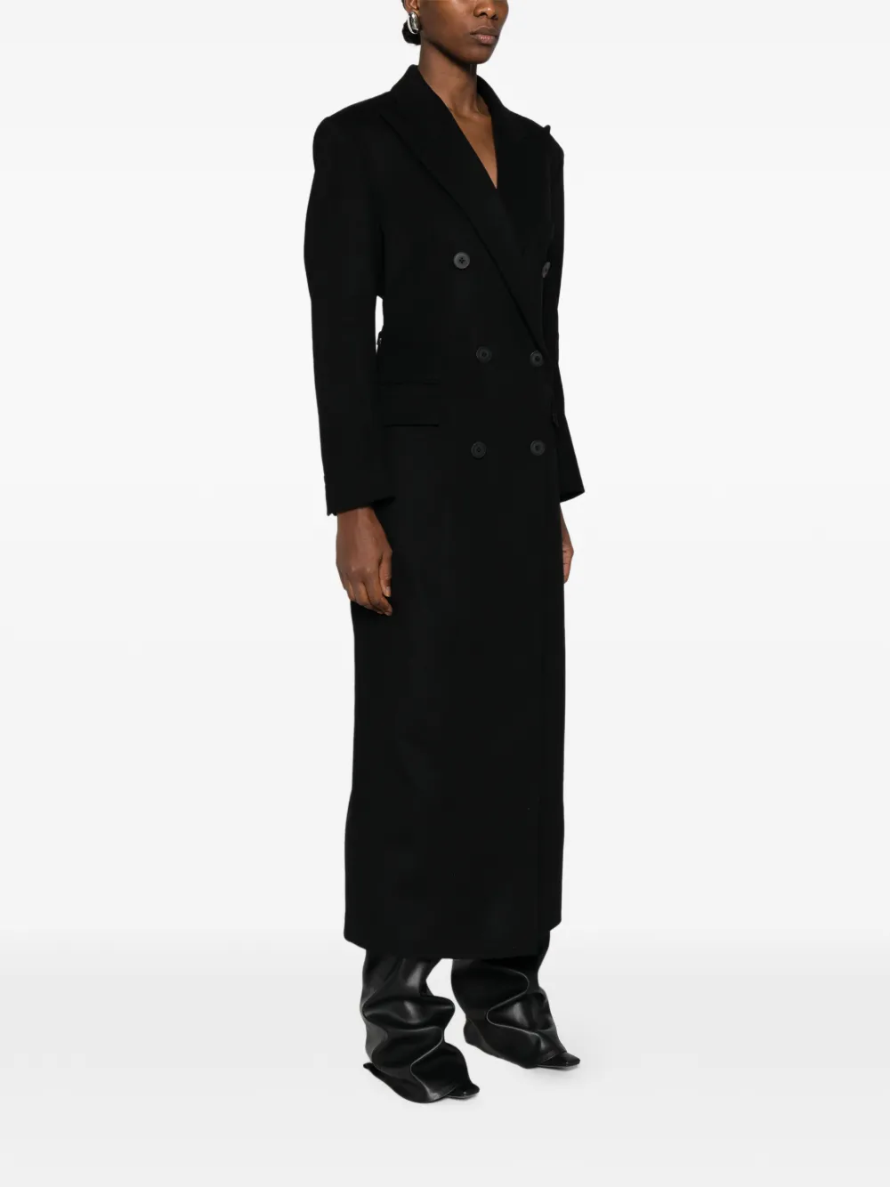 圈环细节双排扣外套