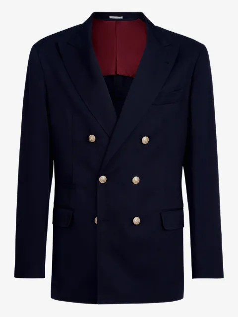 Brunello Cucinelli metal-buttons twill blazer