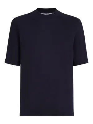 即決 未使用 BRUNELLO CUCINELLI Tシャツ Brunello Cucinelli Cotton mock-neck t-shirt | Blue | FARFETCH ZA