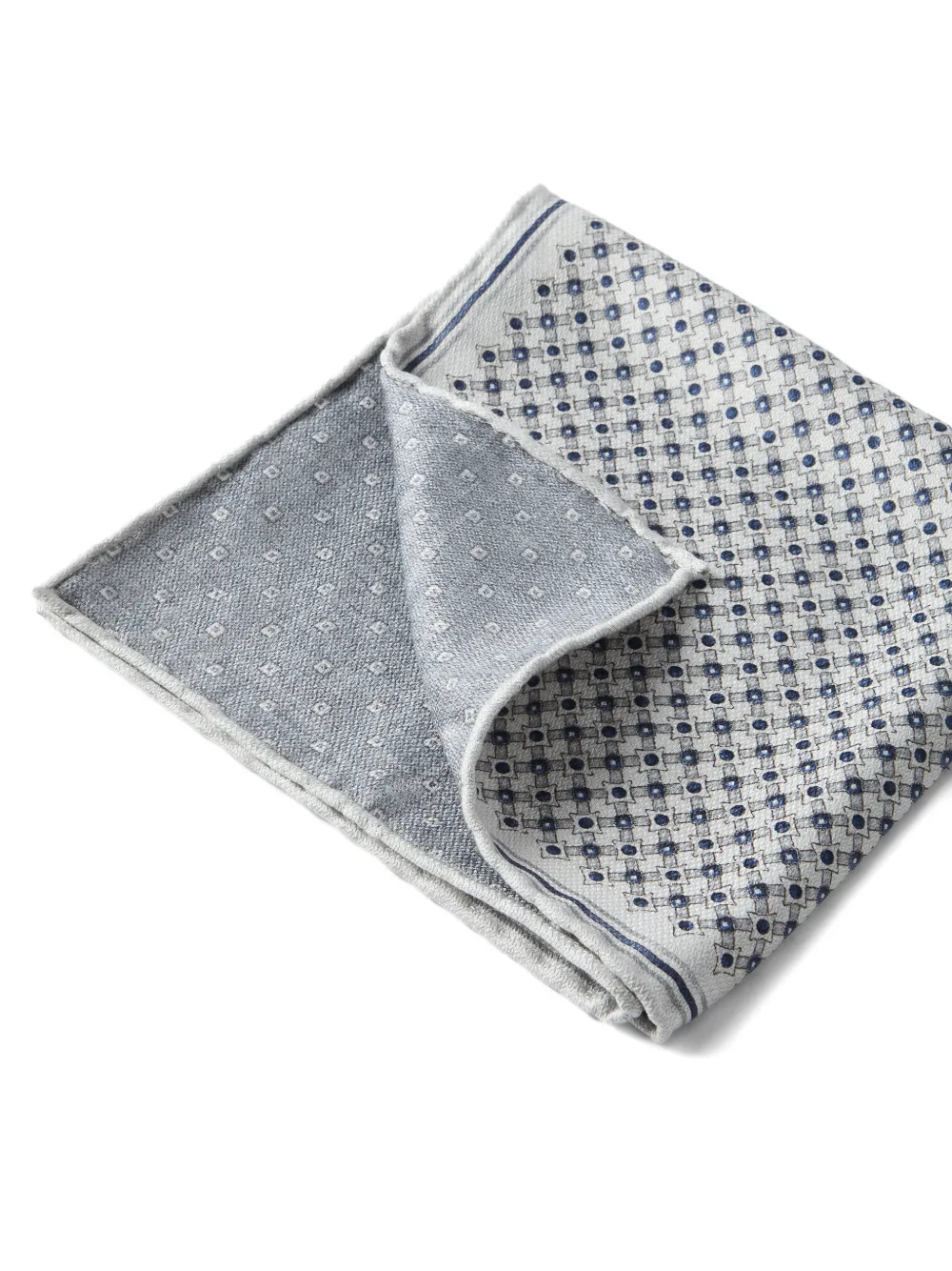 Brunello Cucinelli geometric-pattern silk pocket square | Image 2