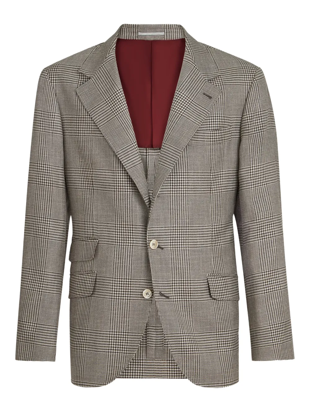 Brunello Cucinelli Blazer a quadri - Marrone
