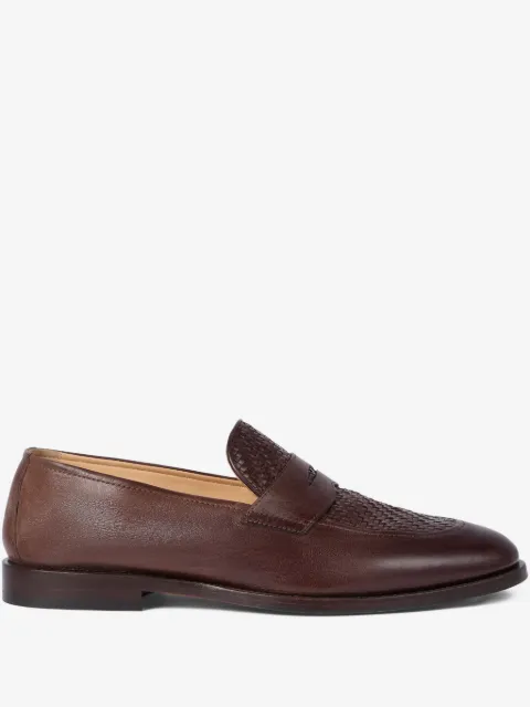 Brunello Cucinelli braided-effect penny-slot loafers