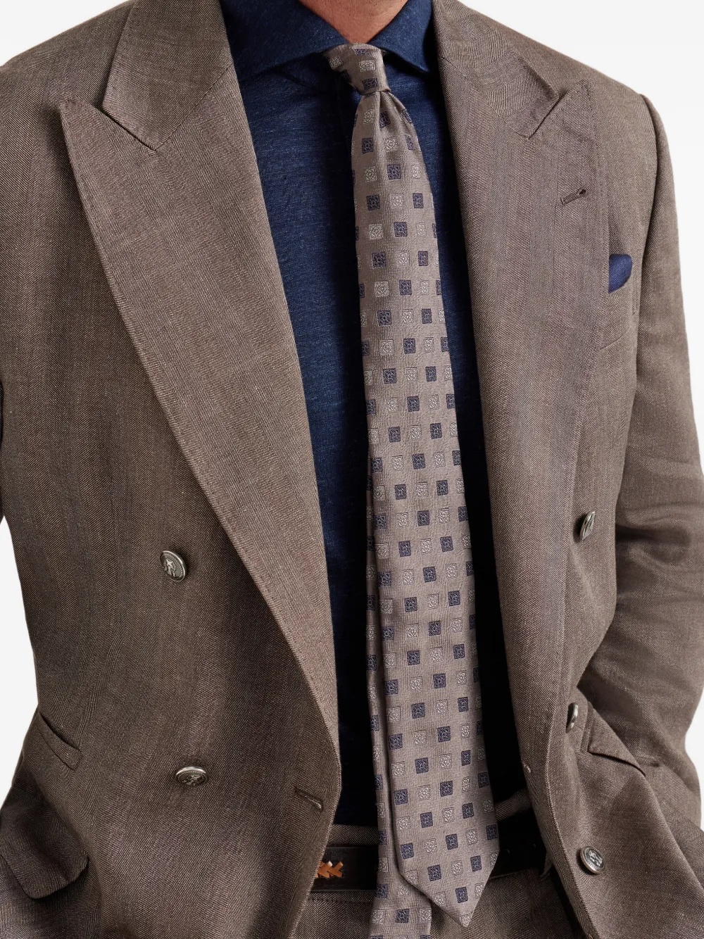 Squares Pattern Silk Tie